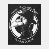 Vatertag Pest Ärztin Vogelmaske B/W Steampunk Fleecedecke (Vorderseite)