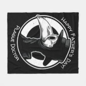 Vatertag Pest Ärztin Vogelmaske B/W Steampunk Fleecedecke (Vorderseite (Horizontal))