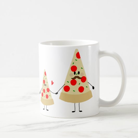 Vatertag Pizza Kaffeetasse (Rechts)