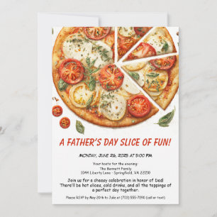 Vatertag-Pizza-Party – Bearbeitbare Familien Dinne Einladung