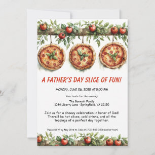 Vatertag-Pizza-Party – Bearbeitbare Familien Dinne Einladung