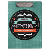 Vatertag Poster mit Polka Dots & Black Label Klemmbrett (Vorderseite)
