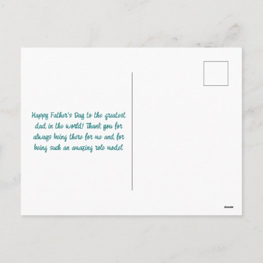 Vatertag Postkarte (Rückseite)