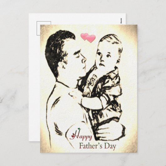 Vatertag Postkarte (Vorne/Hinten)