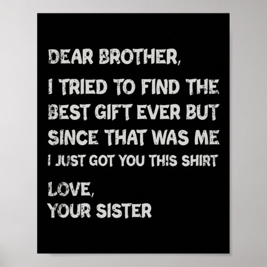 Vatertag präsentiert sich für Brüder Kleidung Poster (Vorne)