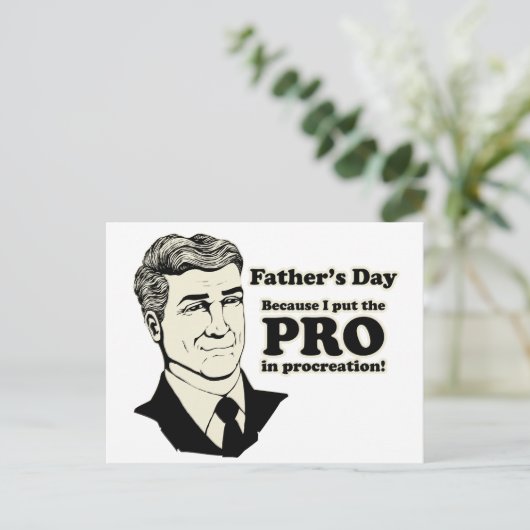 Vatertag PROcreation Postkarte (Stehend Vorderseite)