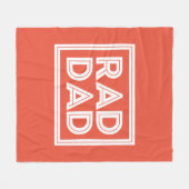 Vatertag - Rad Dad Fleecedecke (Vorderseite (Horizontal))
