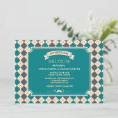 Vatertag Raute Einladung (Stehend Vorderseite)