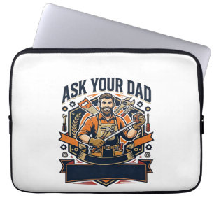 Vatertag Reparatur Papa Shirt Frag Deinen Papa Er Laptopschutzhülle