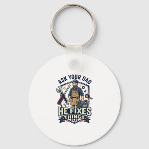 Vatertag Reparatur Papa T-Shirt Frag Deinen Papa E Schlüsselanhänger