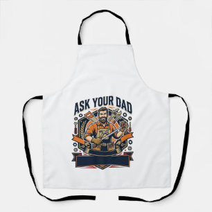 Vatertag Reparatur Papa T-Shirt Frag Deinen Papa E Schürze