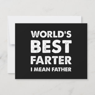 Vatertag Retro Papa Weltbester Furzer Ich meine Dankeskarte