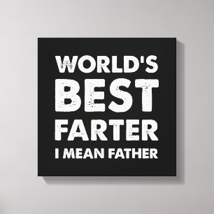 Vatertag Retro Papa Weltbester Furzer Ich meine Leinwanddruck