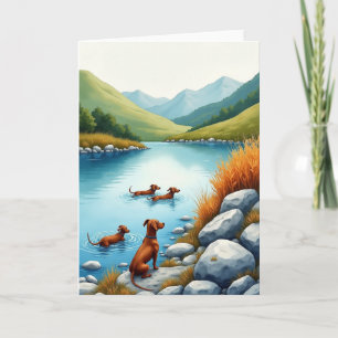 Vatertag River Dog Szene Karte