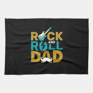 Vatertag Rock and Roll Vater Geschirrtuch
