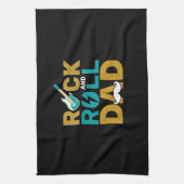 Vatertag Rock and Roll Vater Geschirrtuch (Vertikal)