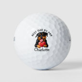 Vatertag Rottweiler Welpe  Golfball (Vorderseite)