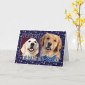 Vatertag Sailboat Cut - Golden Retrievers Karte (Gelbe Blume)
