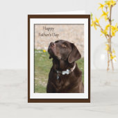 Vatertag Schokolade Brown Labrador Hund Karte (Gelbe Blume)