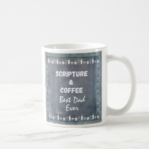 Vatertag-Schrift Tasse Rustikal Blau Weiß