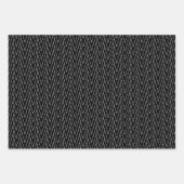 Vatertag Schwarz-Weiß-Koordination geometrisch Geschenkpapier Set (Vorderseite)