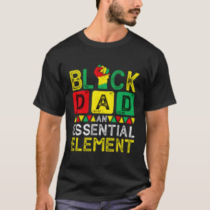 Vatertag Schwarzer Vater Essential Elet Junenth T-Shirt