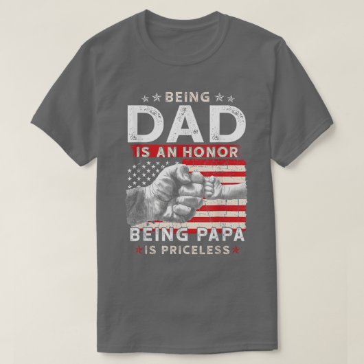 Vatertag Shirt für Vater Ein Ehrenzeichen ist Papa (Design vorne)