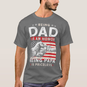 Vatertag Shirt für Vater Ein Ehrenzeichen ist Papa