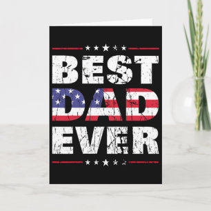 Vatertag-Shirt Papa Best Dad Ever Geschenk Us Amer Karte