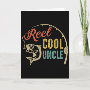 Vatertag-Shirt Vintage Angelreel Cool Uncle Karte