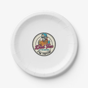 Vatertag Skelett Fast Food Humor T-Shirt Design_1 Pappteller