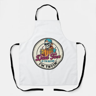 Vatertag Skelett Fast Food Humor T-Shirt Design_1 Schürze