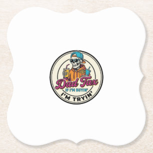 Vatertag Skelett Fast Food Humor T-Shirt Design_1 Untersetzer