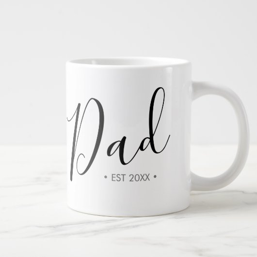 Vatertag Skript-Vater Personalisiert Jumbo-Tasse (Rechts)