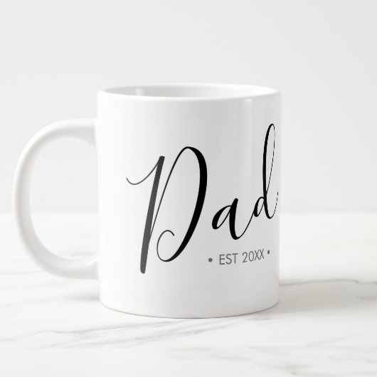 Vatertag Skript-Vater Personalisiert Jumbo-Tasse (Links)