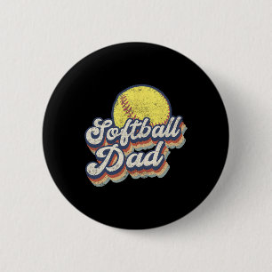 Vatertag Softball Vater Geschenk von Tochter Sohn Button