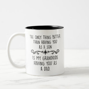 Vatertag Sohn, MEINE GROSSKINDER HABEN DICH ALS VA Zweifarbige Tasse