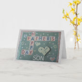 Vatertag - Sohn - Scrapbook Card Karte (Gelbe Blume)