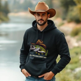 Vätertag Sonnenfisch mit Cowboy-Hut Hoodie