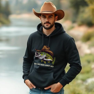 Vätertag Sonnenfisch mit Cowboy-Hut Hoodie