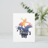 Vatertag - Sonnenuntergang Postkarte (Stehend Vorderseite)