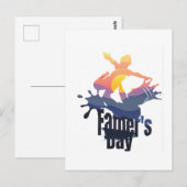 Vatertag - Sonnenuntergang Postkarte (Vorne/Hinten)