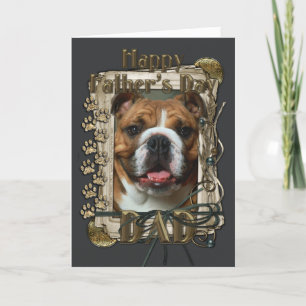 Vatertag - Steinpfähle - Bulldog Karte
