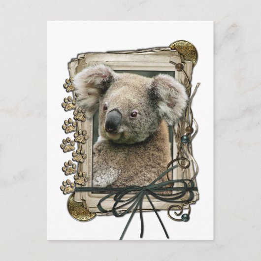 Vatertag - Steinpfähle - Koala Postkarte (Vorderseite)