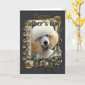 Vatertag - Steinpfähle - Poodle - Aprikose Karte (Gelbe Blume)