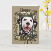 Vatertag - Steintatzen - Dalmatiner Karte (Gelbe Blume)