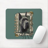 Vatertag - Steintatzen - Deutsche Dogge - Grau Mousepad (Mit Mouse)
