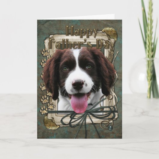 Vatertag - Steintatzen - englischer Karte (Vorderseite)