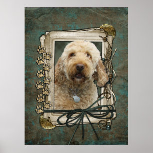 Vatertag - Steintatzen - GoldenDoodle Poster