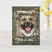 Vatertag - Steintatzen - Pitbull - Tigger Karte (Gelbe Blume)